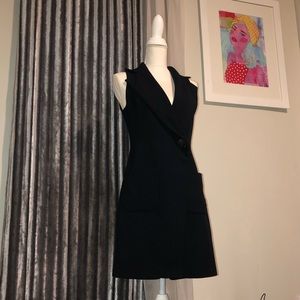 Zara Navy Blue Blazer Vest Size Small